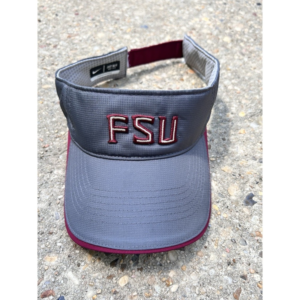 Nike Dri Fit Hat Visor Just Do It FSU Seminoles Gray
